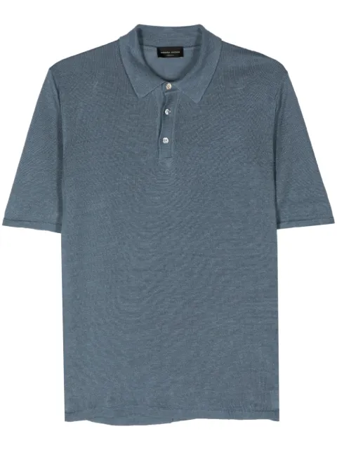 Roberto Collina short-sleeve linen polo shirt