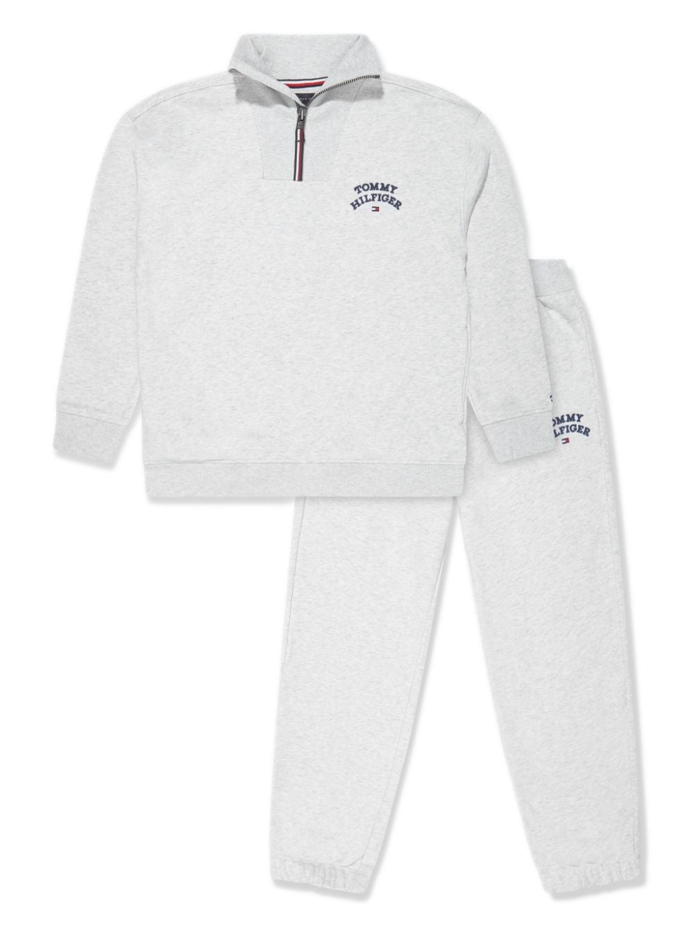 Tommy Hilfiger Junior Kids' Logo-embroidered Tracksuit Set In Grey