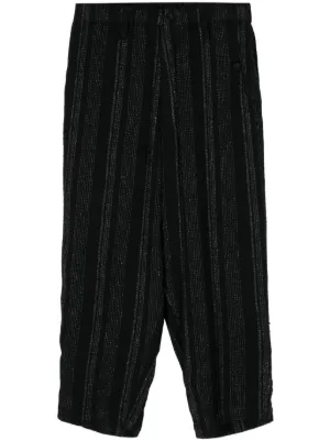 Yohji Yamamoto ドローストリング パンツ | ブラック | FARFETCH JP