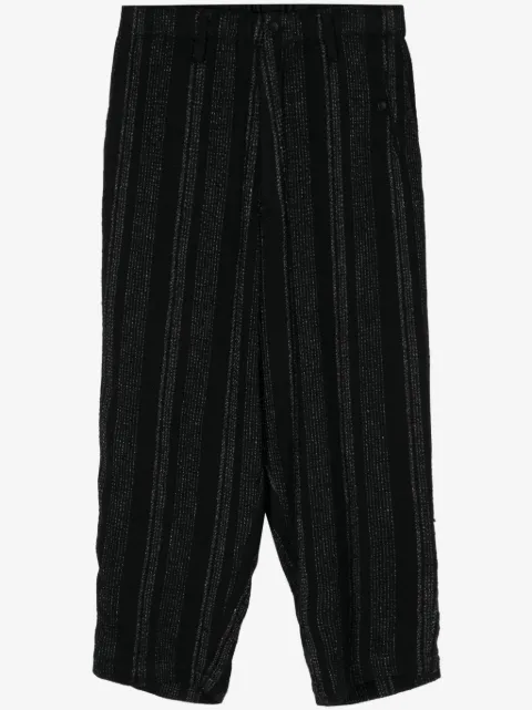 Yohji Yamamoto striped cropped trousers