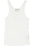 Recto logo-appliqué soft-jersey tank top - White