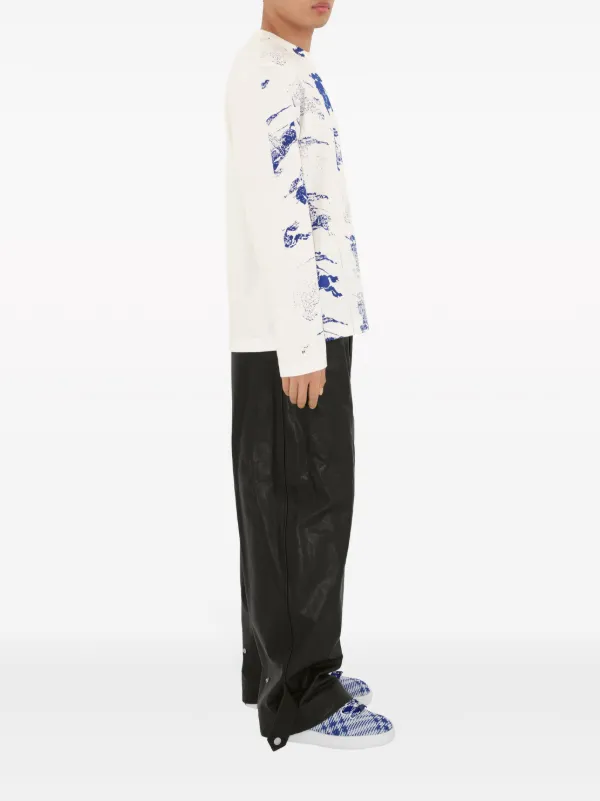◆BURBERRY◆EKDプリント コットン ジャージーTシャツ/White◆ ◇BURBERRY◇EKDプリント コットン ジャージーTシャツ/White