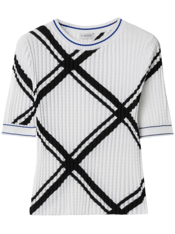 Burberry pattern t shirt best sale