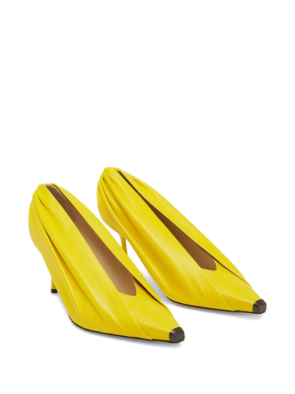 Christopher Esber Banana Pointed-toe Pumps In Yellow
