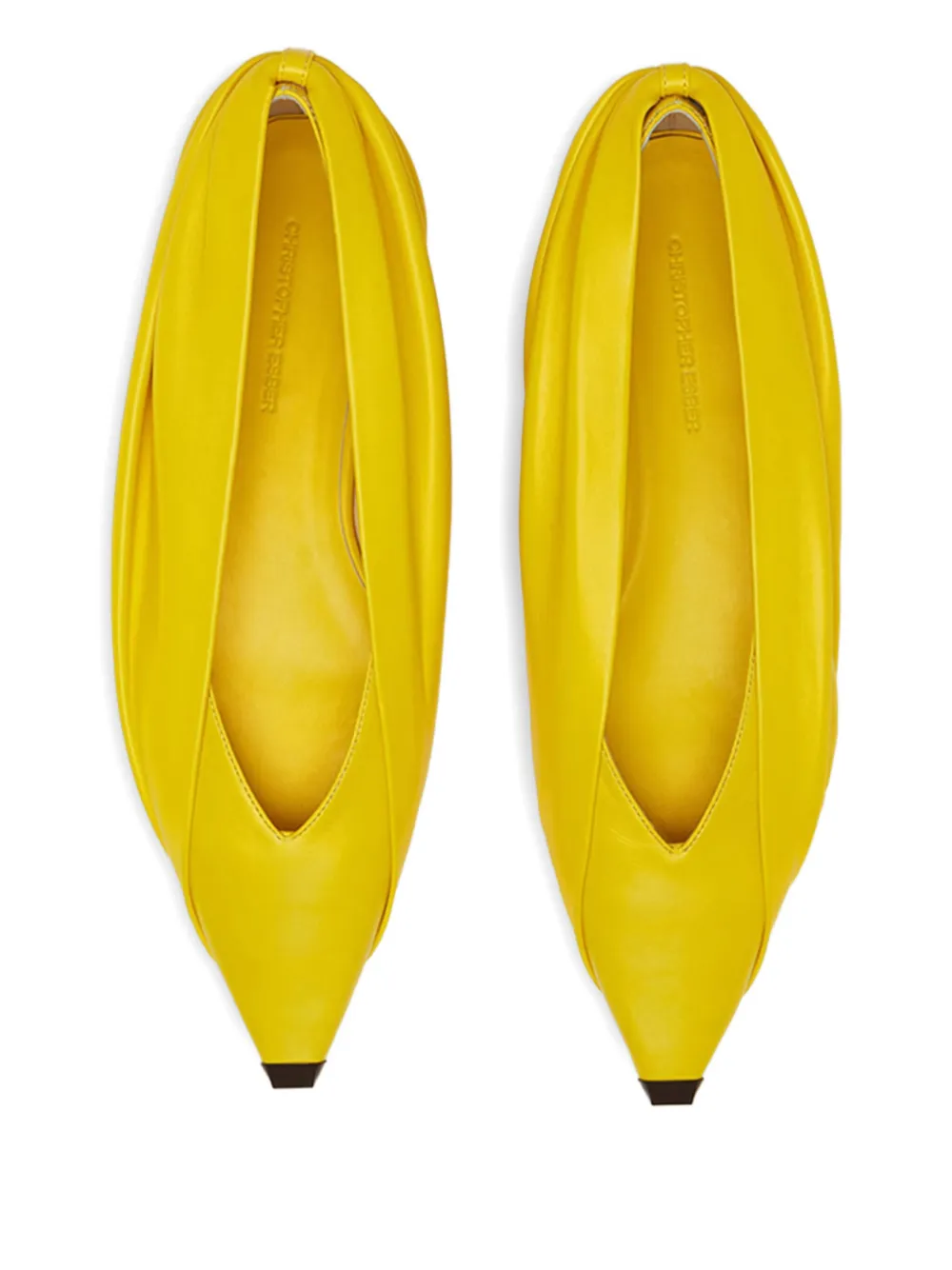 Christopher Esber Banana Pointed-toe Pumps In Yellow