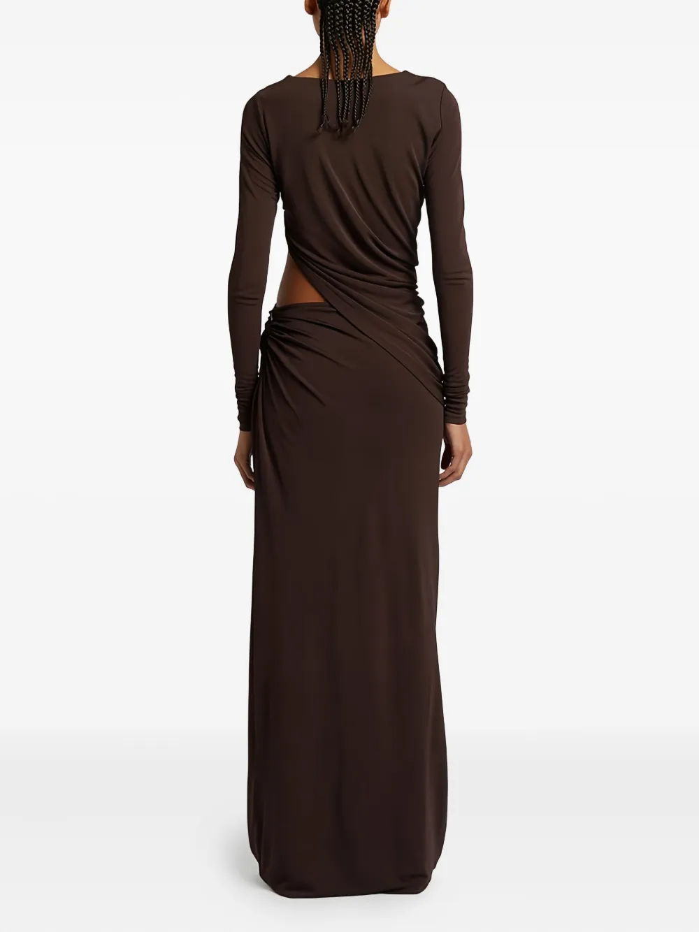 Christopher Esber cut-out draped maxi dress - Bruin