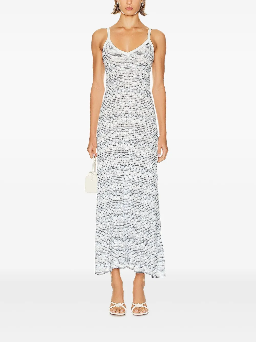 Christopher Esber Palais geometric-patterned midi dress - ブルー Christopher Esber Palais geometric-patterned midi dress - ブルー