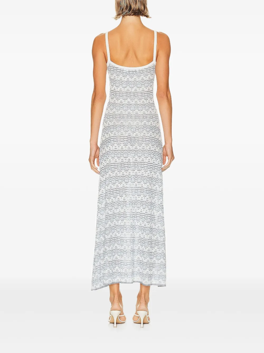 Christopher Esber Palais midi-jurk met geometrisch patroon Blauw