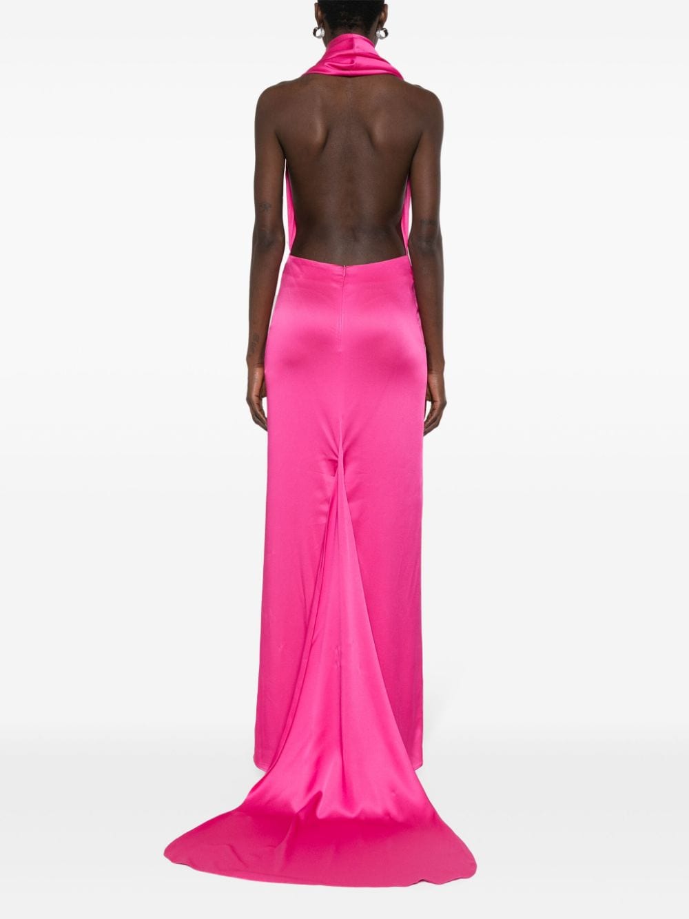 Shop Giuseppe Di Morabito V-neck Hoodie Dress In Pink