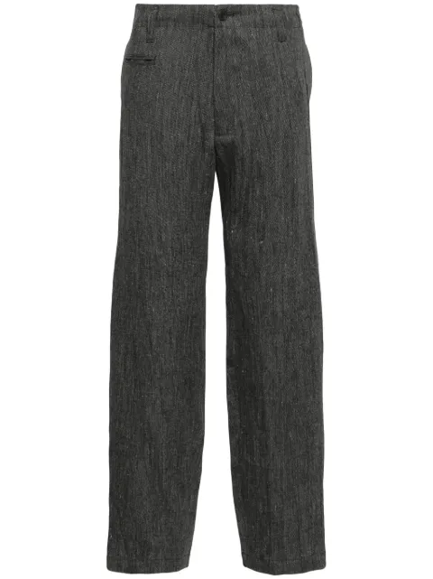 Yohji Yamamoto 리넨 테이퍼드 팬츠
