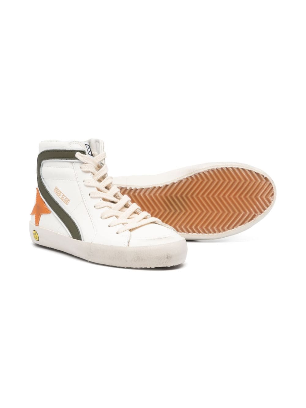 Shop Golden Goose Slide Hi-top Sneakers In White