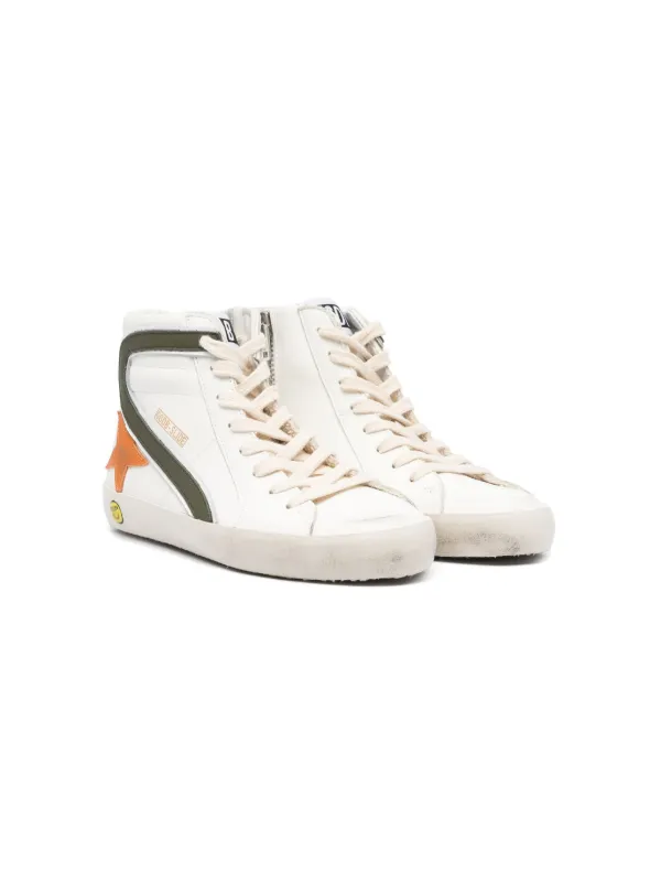 Golden Goose Slide Landed Golden Goose Kids Slide Hi-top Sneakers