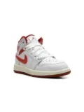 Jordan Kids Air Jordan 1 Mid SE ""White/Lobster/Dune Red/Sail/Vachetta Tan"" sneakers