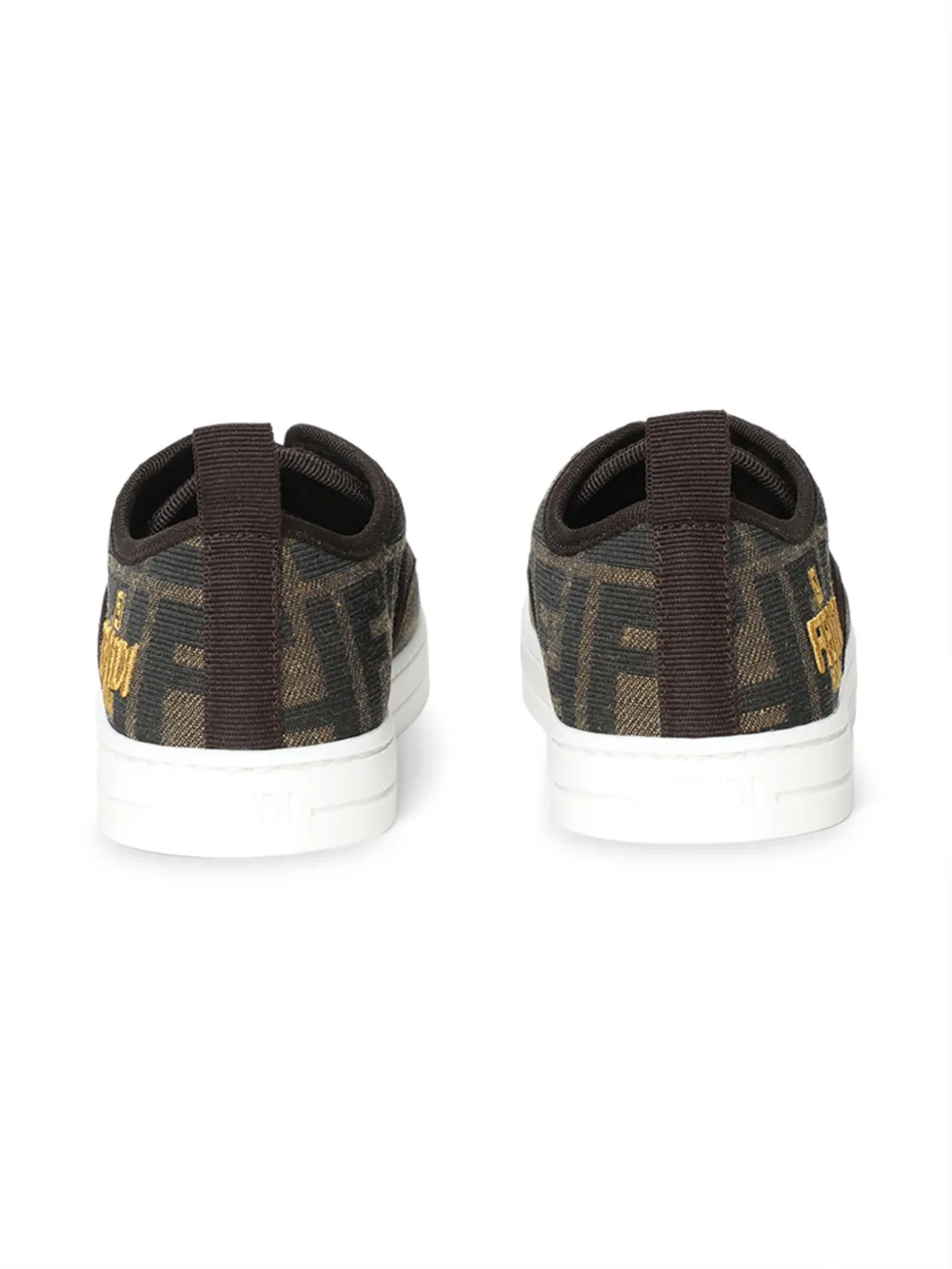Fendi Kids FF-pattern sneakers Brown