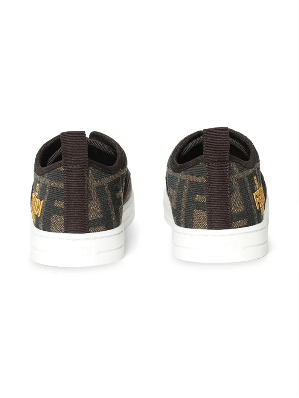 Fendi Kids FF-pattern sneakers Brown