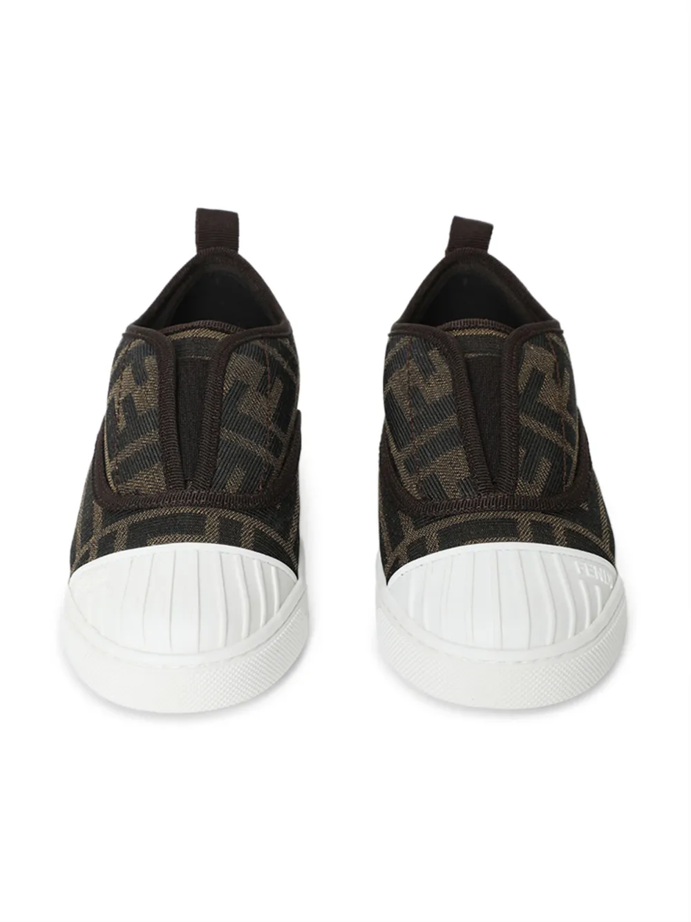 Fendi Kids FF-pattern sneakers Brown