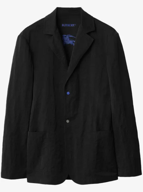 Burberry single-breasted crinkled blazer