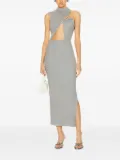 Christopher Esber Callisto Marle Column twist-detail side-split midi dress - Grey