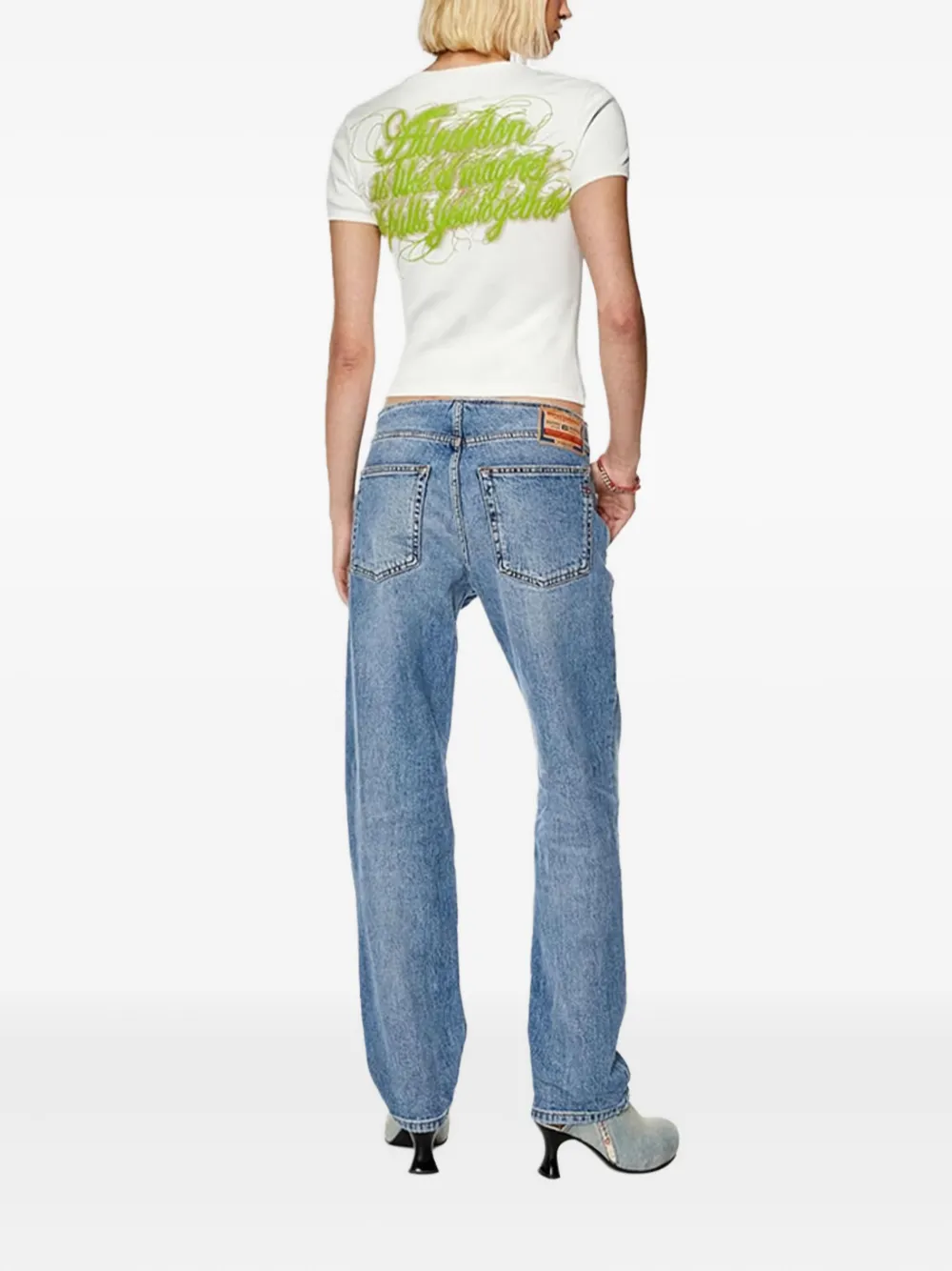 Diesel T-ele-long-n2 T-shirt In White