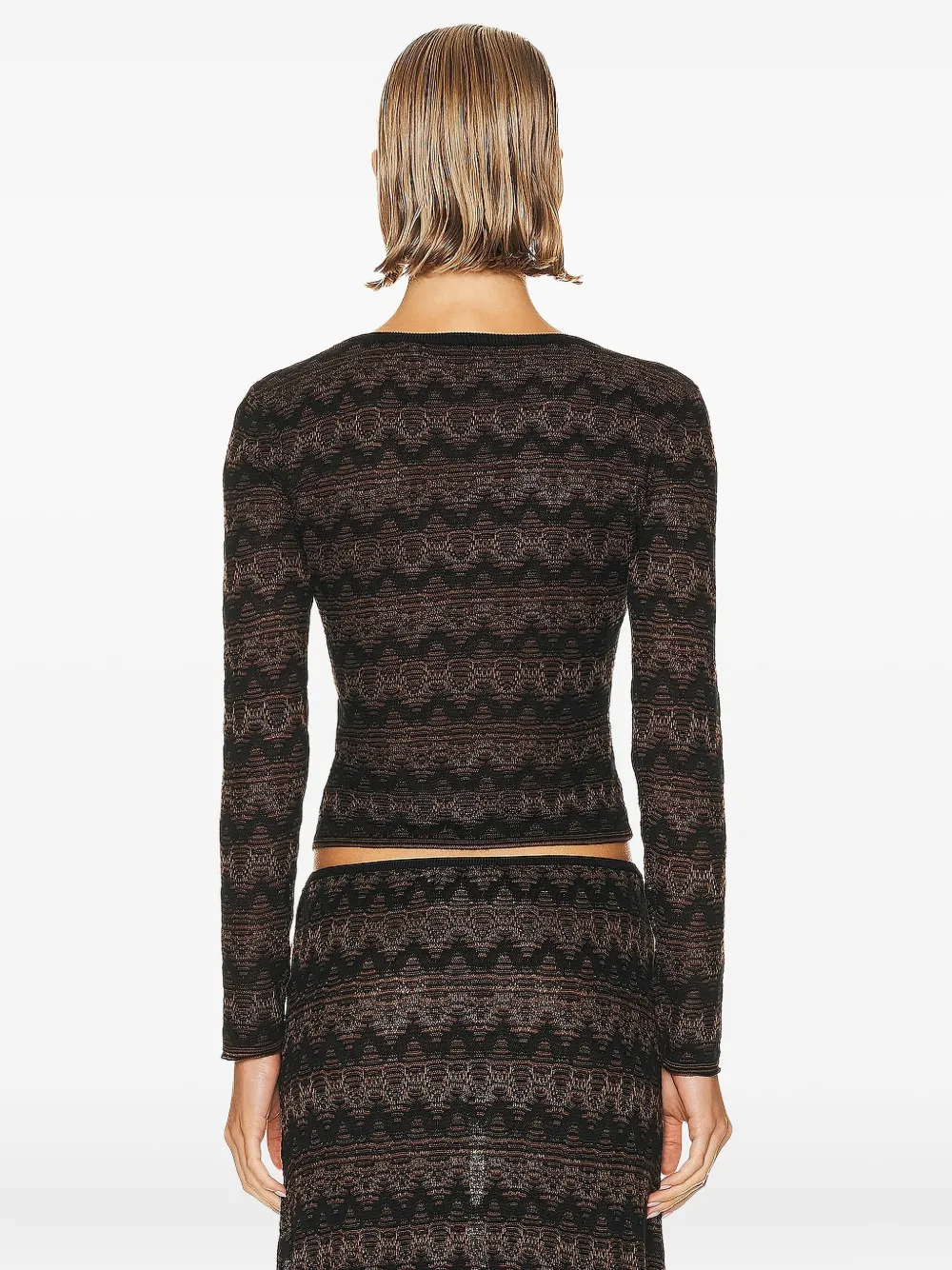 Christopher Esber Bateau-neck Long Sleeve Top In Brown
