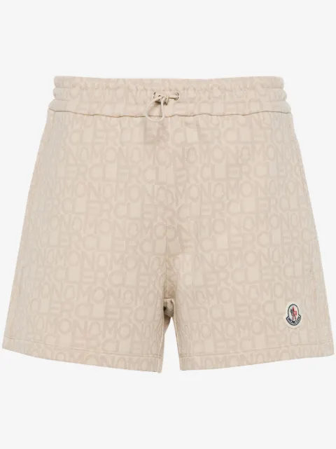 Moncler shorts con monograma en jacquard