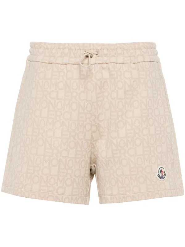ショートパンツ MONCLER Women Shorts  Burmudas 098 2B000 03 597SL23P Beige Moncler High-Rise Cotton Twill Shorts | Neiman Marcus