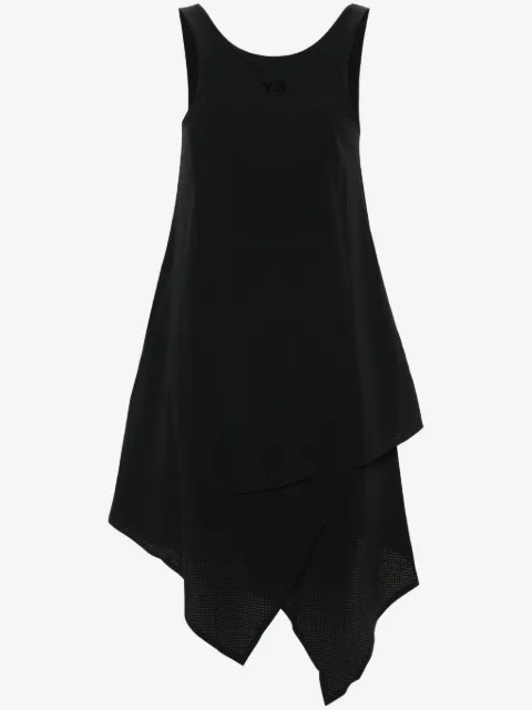 Y-3 layered asymmetric mini dress