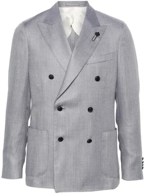 Lardini mélange double-breasted blazer