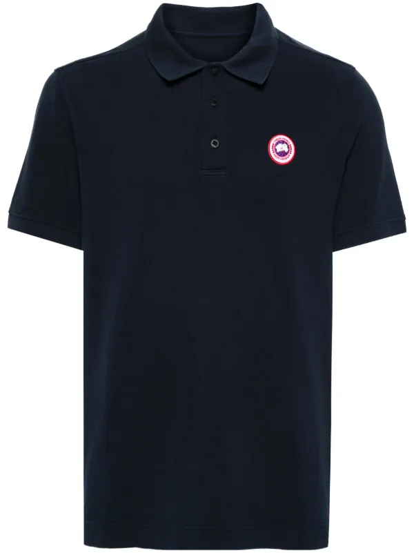 Canada Goose Beckley Cotton Polo Shirt Blue FARFETCH CA