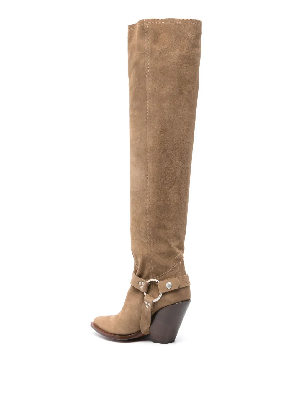 Shop Sonora 100mm Suede Boots In Neutrals