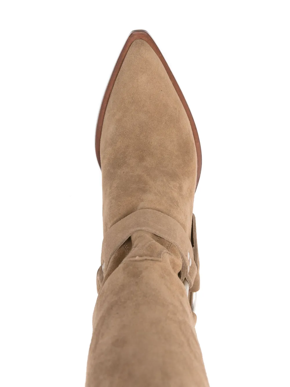 Shop Sonora 100mm Suede Boots In Neutrals