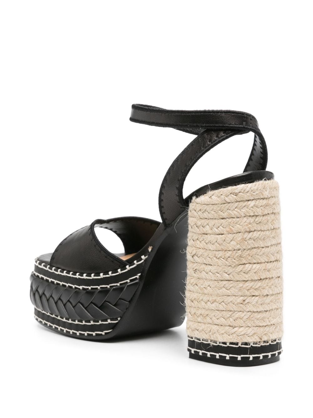 Shop Castaã±er Fiyi 120mm Platform Sandals In 黑色