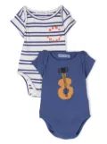 Bobo Choses Guitar-print cotton bodies (pack of two) - Blue