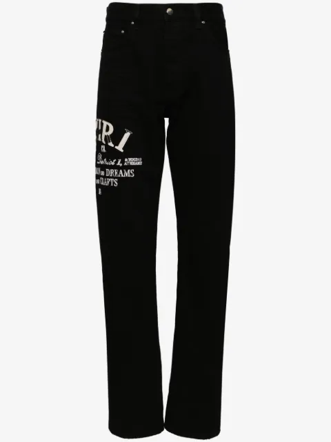 AMIRI logo-appliqué straight-leg jeans