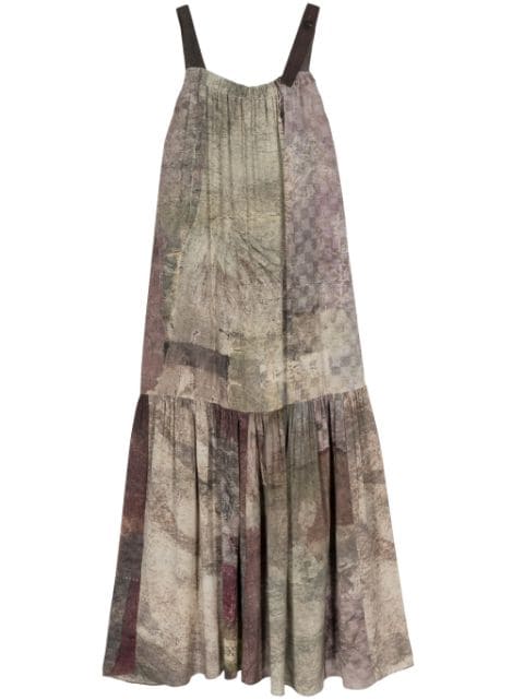 Ziggy Chen abstract-print silk dress