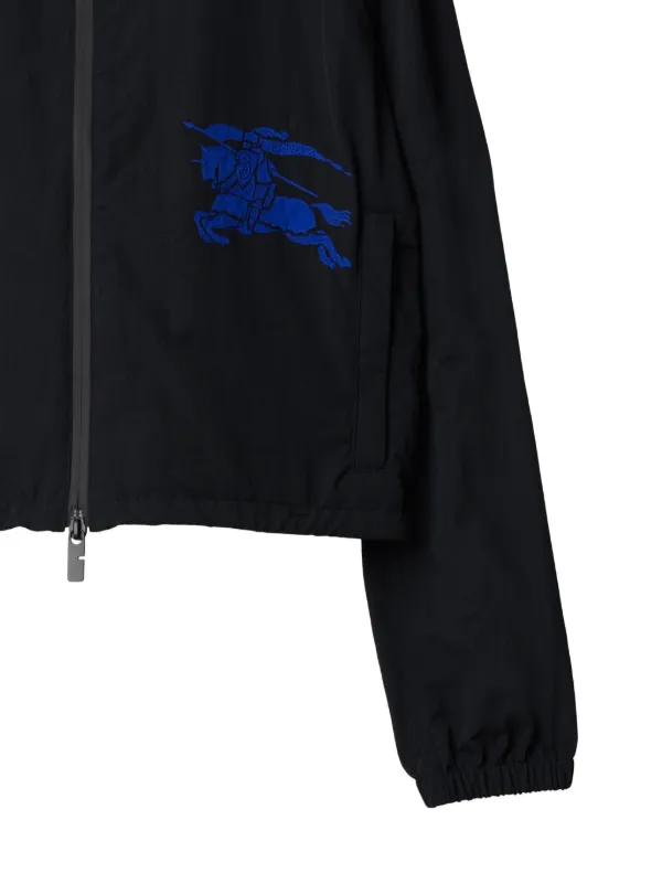 Burberry EKD-embroidered Cropped Jacket | Black | FARFETCH