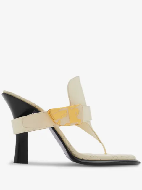 Burberry Bay leather mules