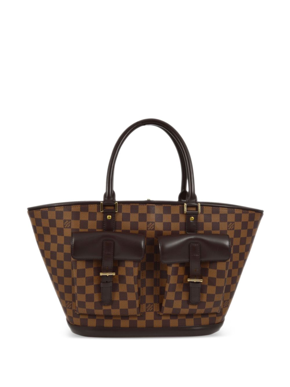 Pre-owned Louis Vuitton 2003 Manosque Gm Tote Bag In Brown