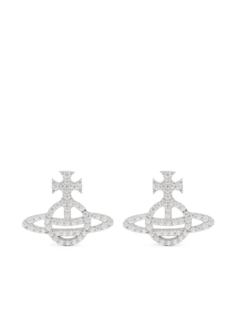 Vivienne Westwood Calliope embellished Orb-plaque earrings