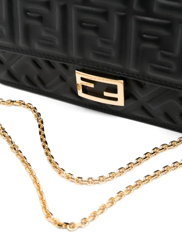 FENDI バゲット チェーンウォレット | ブラック | FARFETCH JP