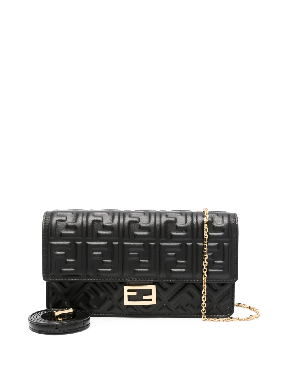 FENDI バゲット チェーンウォレット | ブラック | FARFETCH JP
