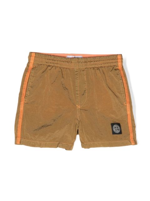 Stone Island Junior shorts de playa con motivo Compass