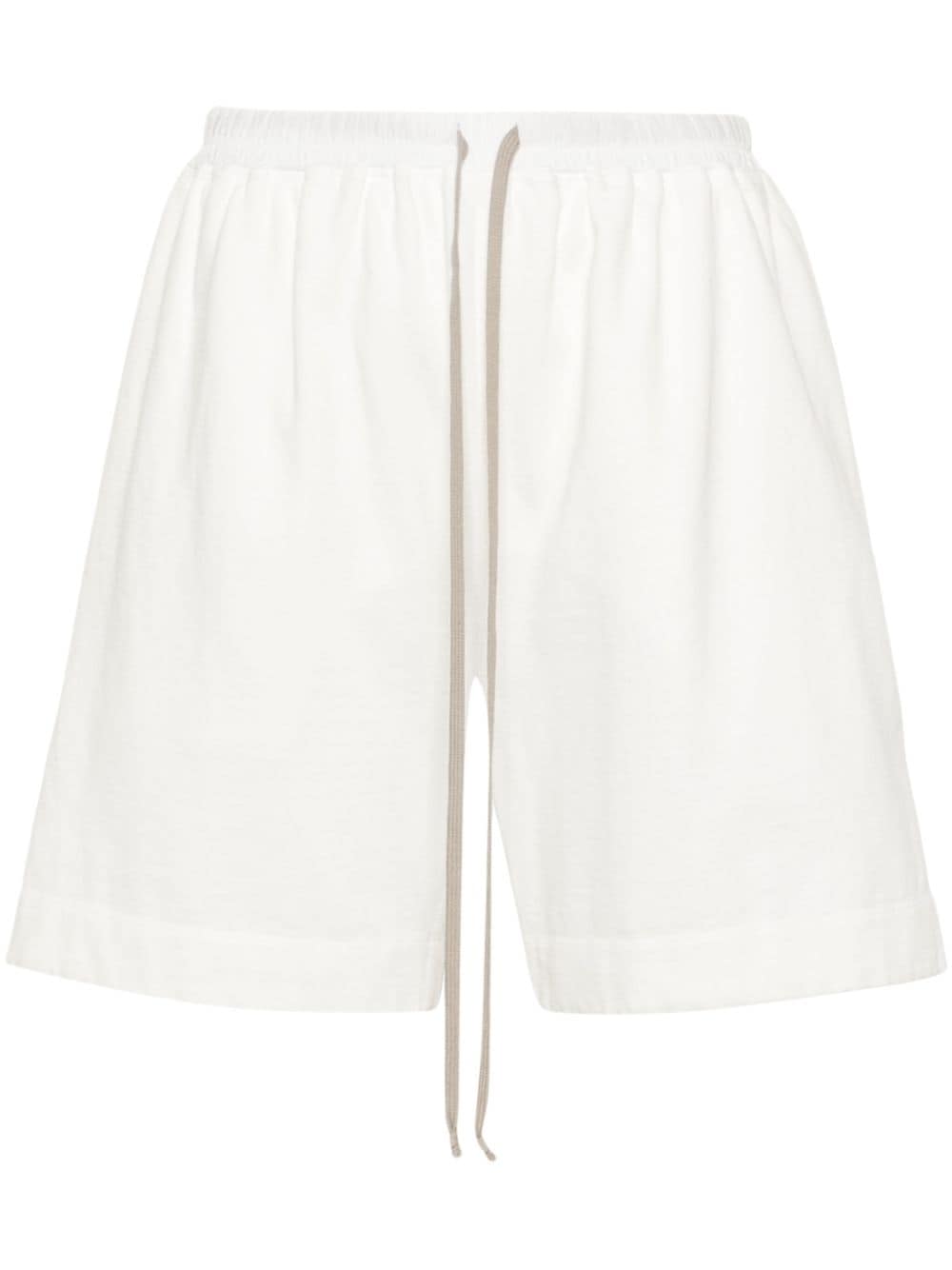 Rick Owens Drkshdw Elasticated-waistband Cotton Shorts In White