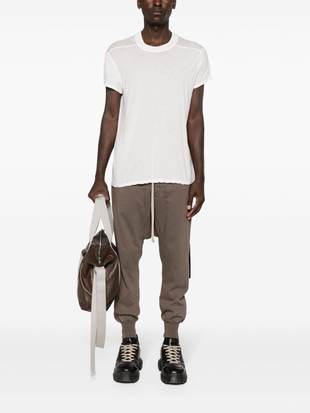 Shop Rick Owens Drkshdw Small Level T Cotton T-shirt In White