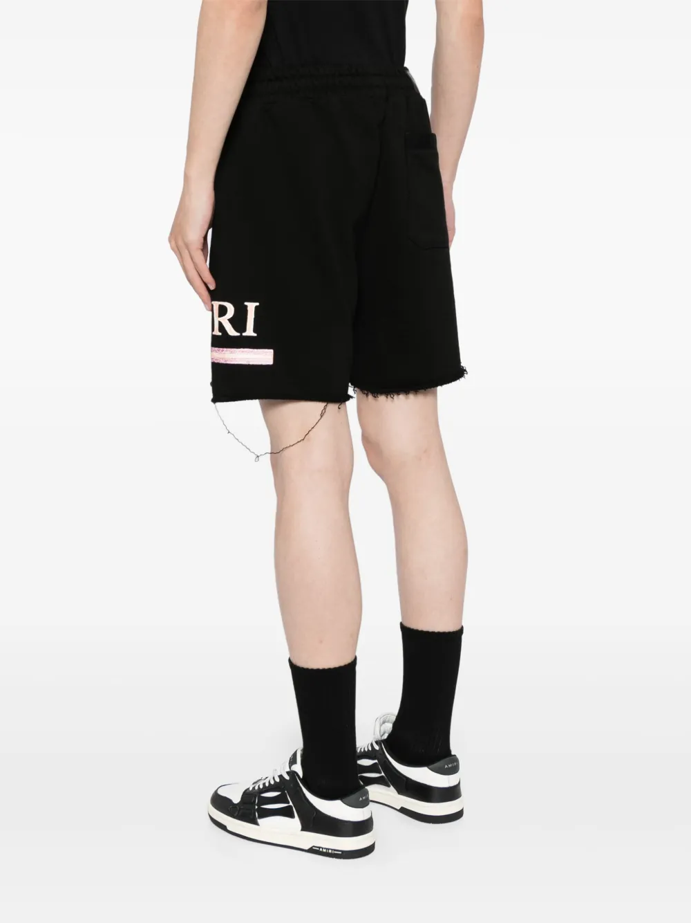 AMIRI Shorts met geborduurd logo Zwart