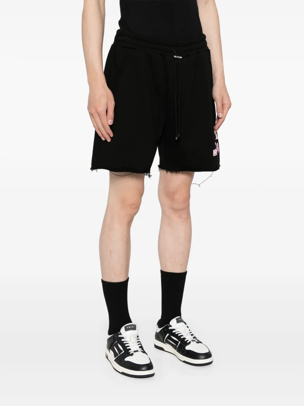 AMIRI Shorts met geborduurd logo Zwart