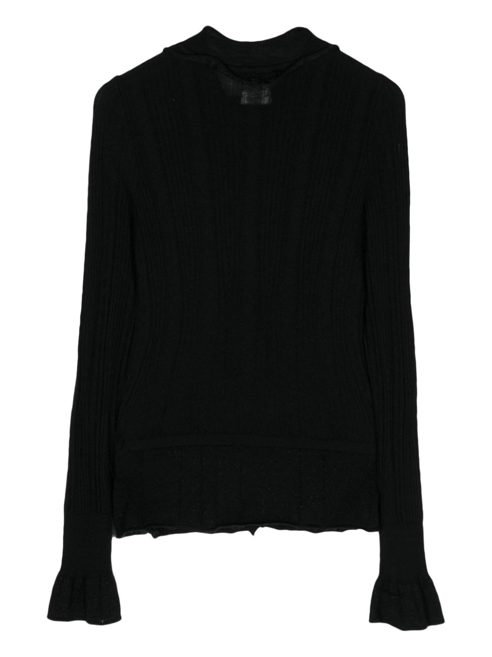 Image 2 of CHANEL Pre-Owned 2006 frill-trimmed cashmere cardigan