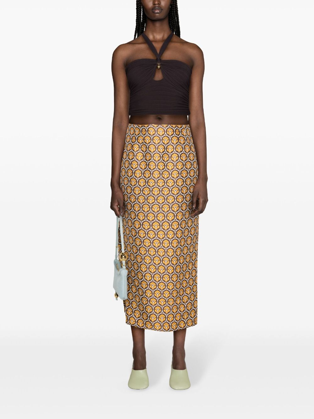 Image 2 of ETRO floral-print pencil skirt