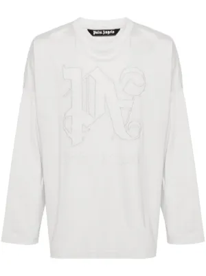 Moncler logo-patch long-sleeve T-shirt | White | FARFETCH