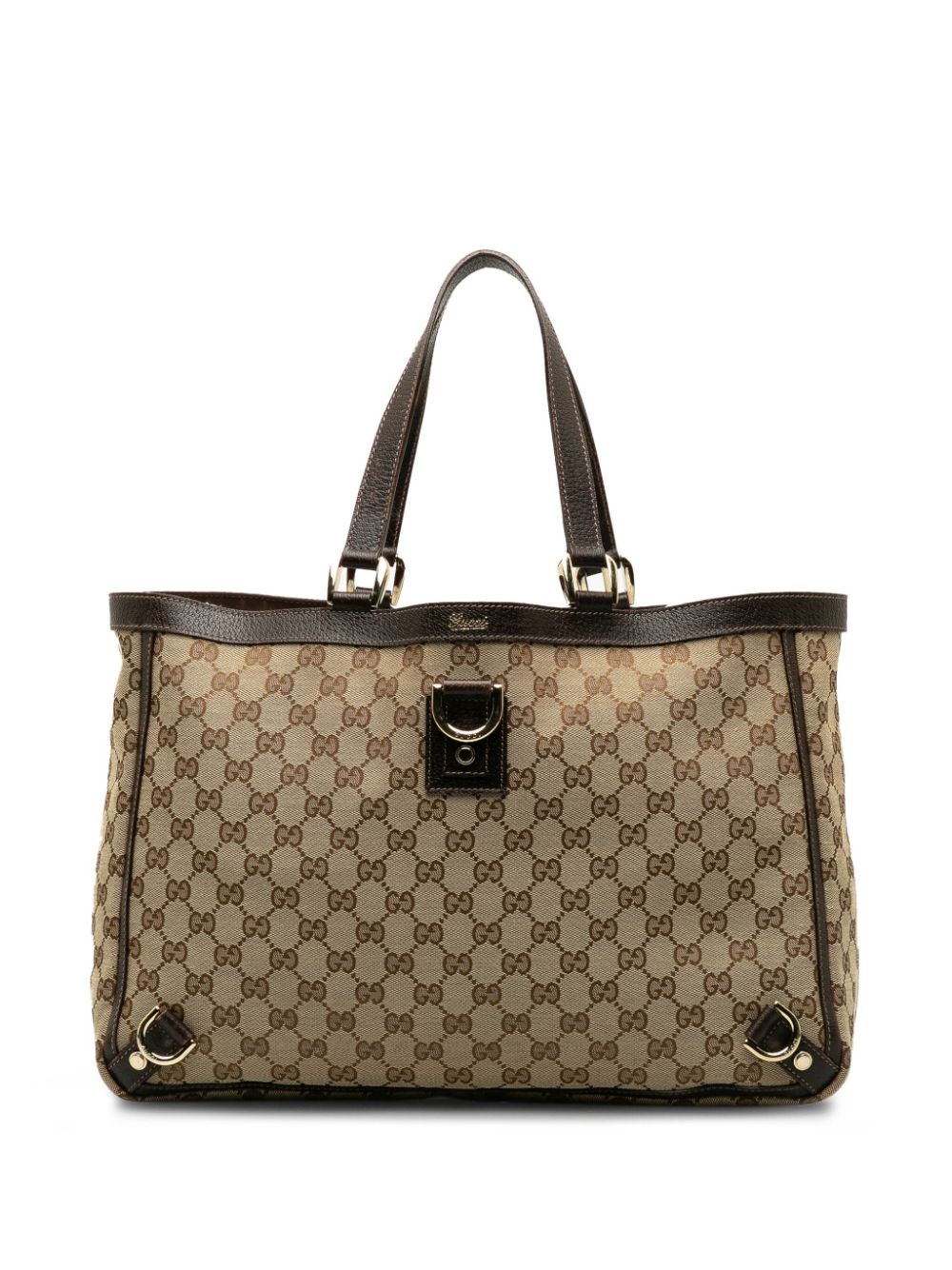 Pre-owned Gucci 2000-2015 Abbey D-ring Tote Bag In Neutrals